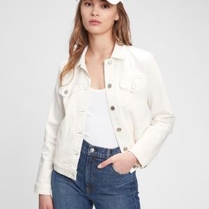 Gap Icon Denim Jacket with Washwell (Beige Ivory)